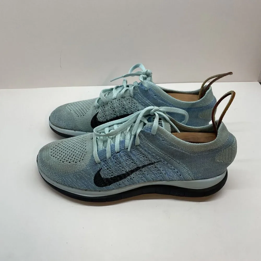 Nike Free 4.0 Flyknit Women's Running Shoes‎ Glacier Ice Blue Size 8